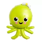 Balon foliowy ośmiornica zielona 32x25cm