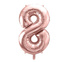 Balon foliowy różowe złoto cyfra 8 53x 86cm