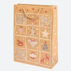 Torba prezenty świąteczne papier kraft 29x40x12cm