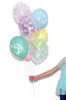 Balony krystaliczny serduszka miętowe 30cm 1szt