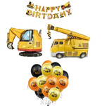 Zestaw dekoracyjny Budowa balony baner 15elem