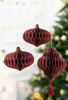 Bombka papierowa honeycomb bordowa 16x15cm