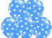 Balon lateksowy niebieski białe kropki 30cm 1szt
