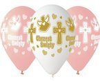 Balony na Chrzest dziewczynki 13cali 5szt