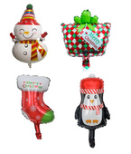 Zestaw balonów foliowych Świątecznych Mini 4szt