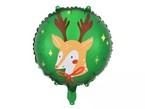 Balon foliowy świąteczny zielony Jelonek 45cm