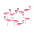 Dekoracyjne pikery do przekąsek Flamingi 6szt