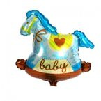 Balon Konik na biegunach błękitny chłopiec 36cm