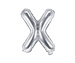Balon foliowy srebrny litera X 35cm