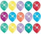 Kolorowe balony lateksowe na 18 urodziny - 5 sztuk