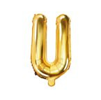 Balon foliowy złoty litera U 35cm