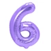 Balon foliowy fioletowy cyfra 6 100cm