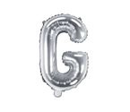 Balon foliowy srebrny litera G 35cm