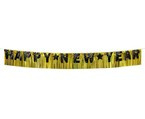 Baner papierowy Happy New Year złote tło 180x22cm