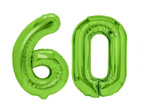 Balony foliowe zielone liczba 60 urodziny 100cm
