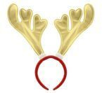 Opaska Rogi Renifera satynowe złote