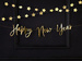 Baner papierowy Happy New Year, złoty 66x18cm