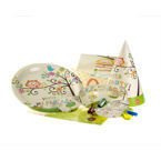 Zestaw urodzinowy Sowy zielony 6osób 25szt