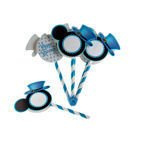 Dekoracje tortu Myszka Mickey niebieskie 6szt