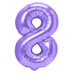 Balon foliowy fioletowy cyfra 8 100cm