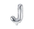 Balon foliowy srebrny litera J 35cm