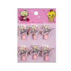 Klamerki drewniane ozdobne taczka różowa 6szt