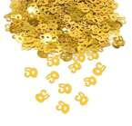 Konfetti metalizowane złote liczba 50 Urodziny 10g