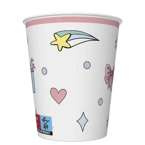 Kubeczki papierowe kokardka gwiazdka 250ml 8szt