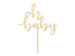Baner na tort topper drewniany Oh Baby 13,5x17cm