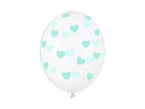 Balony krystaliczny serduszka miętowe 30cm 1szt