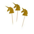 Toppery babeczki Jednorożec złote 8szt