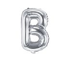 Balon foliowy srebrny litera B 35cm
