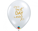 Balon lateksowy crystal Best Day Ever 11cali 1szt