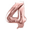 Balon foliowy różowe złoto cyfra 4 86cm