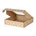 Pudełko kraft z okienkiem 200x200x50mm Serduszka