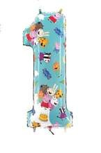 Balon foliowy Świnka Peppa  cyfra 1 40x84cm