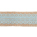 Taśma ozdobna jutowa z koronką błękitna 200cm