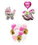 Zestaw balonów Baby Shower różowy 15szt