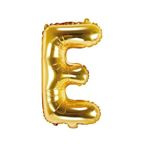 Balon foliowy złoty litera E 35cm