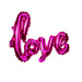 Balon foliowy różowy napis Love 40 x 30 cm