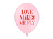 Balon lateksowy Love makes me fly Walentynki 1szt