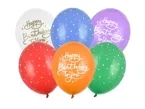 Balony lateksowe z napisem Happy Birthday to You - 6 sztuk