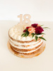 Topper drewniany na tort  cyfra 18 14,5x7,5cm
