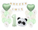 Zestaw dekoracji Roczek Panda Miętowy