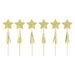 Dekoracje babeczek pikery gwiazdki złote 6szt