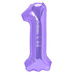 Balon foliowy fioletowy cyfra 1  100cm