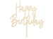 Topper drewniany na tort Happy Birthday 15x16,5cm