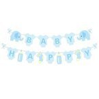 Baner papierowy Baby Happy błękitny 3m