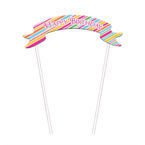 Baner urodzinowy na tort Happy Birthday kolorowy