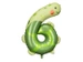 Balon foliowy cyfra 6 Żółw 75 x 96 cm